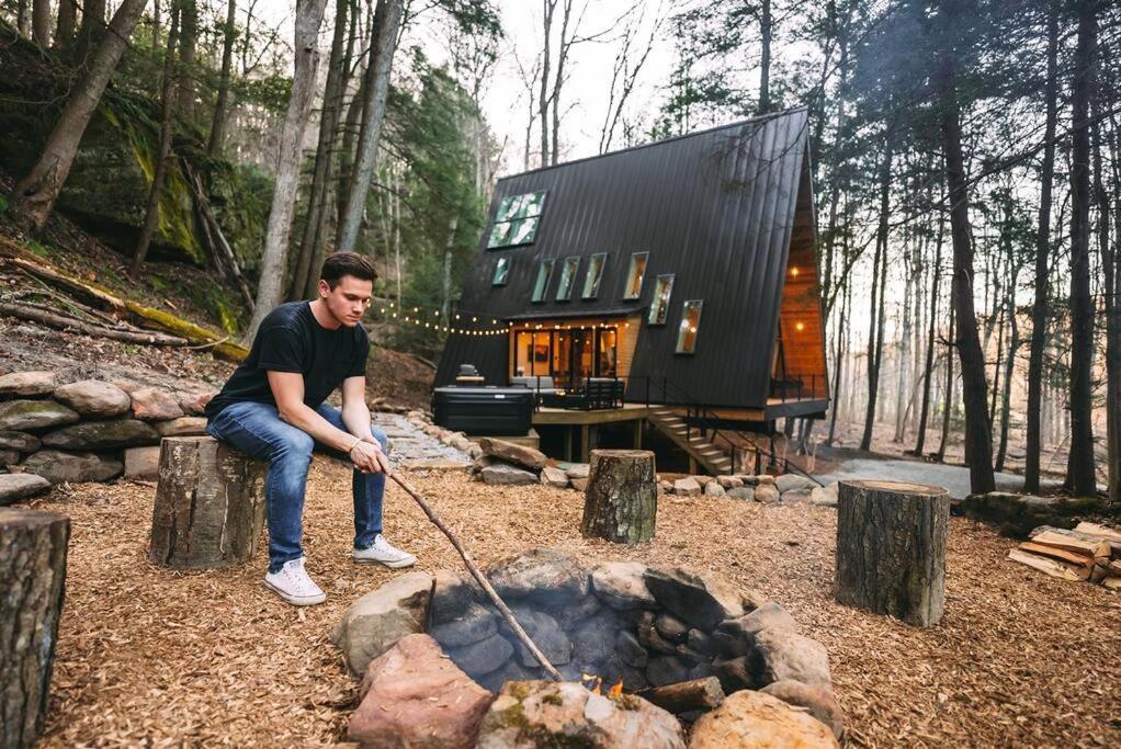 Dunlap Hollow A-Frame Rockbridge Extérieur photo